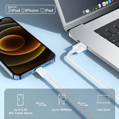 1-3pcs 3.3ft/100cm High-Speed Data Transfer Fast Charging Cable Compatible With IPhone 14 Series, 14 Pro Max/14 Pro/14 Plus/14/13/12/11/XS/XR/8/7/6/ Series