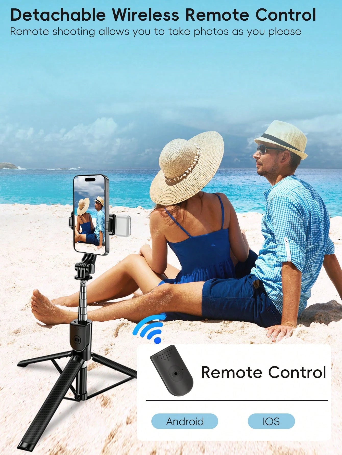 1.7m Wireless Bluetooth Selfie Stick Tripod, Extendable Selfie Stick, Handheld/Floor Stand/Desktop Mode, With LED Fill Light, Wireless Remote 360° Rotating Phone Holder, Compatible With IPhone And And