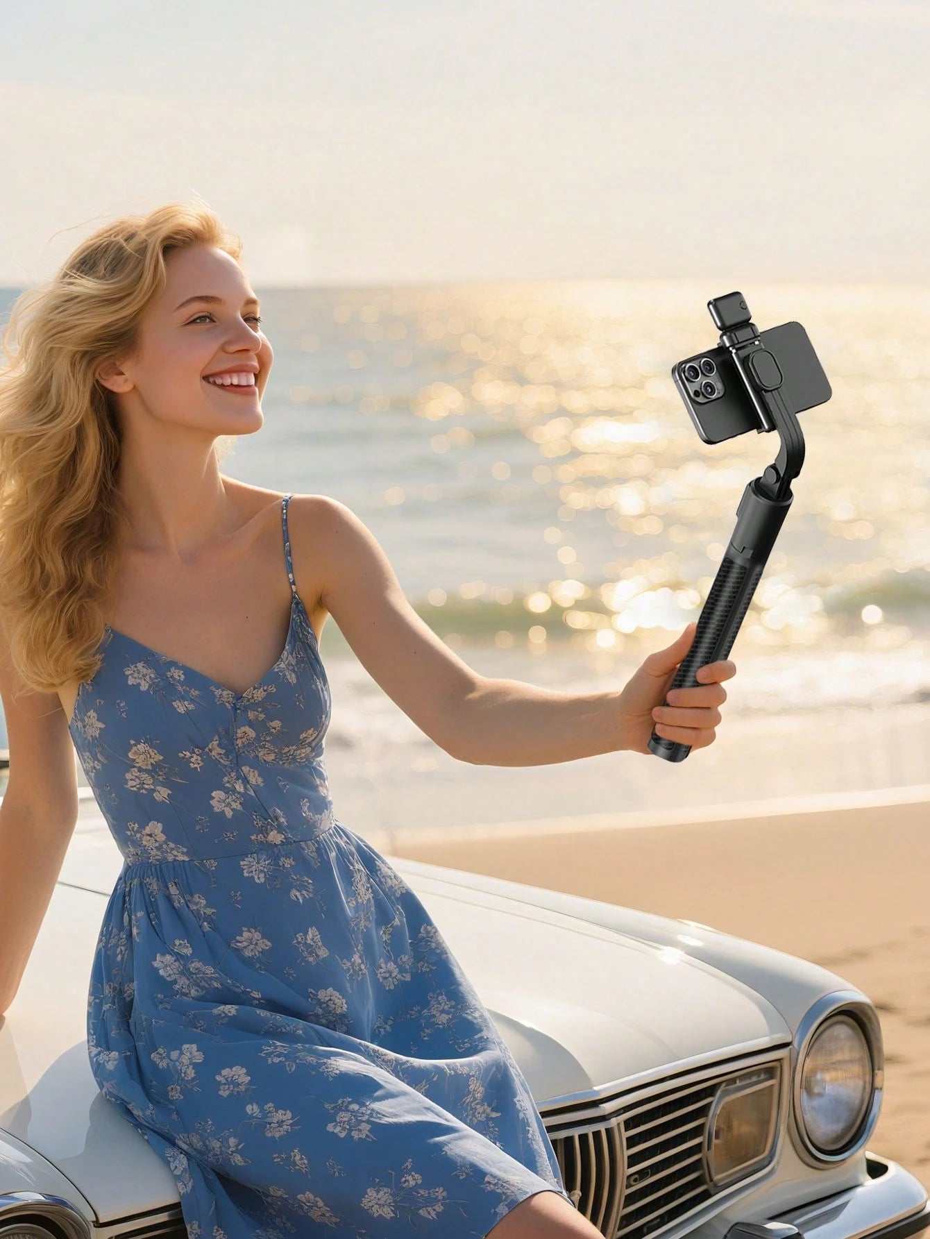 1.7m Wireless Bluetooth Selfie Stick Tripod, Extendable Selfie Stick, Handheld/Floor Stand/Desktop Mode, With LED Fill Light, Wireless Remote 360° Rotating Phone Holder, Compatible With IPhone And And
