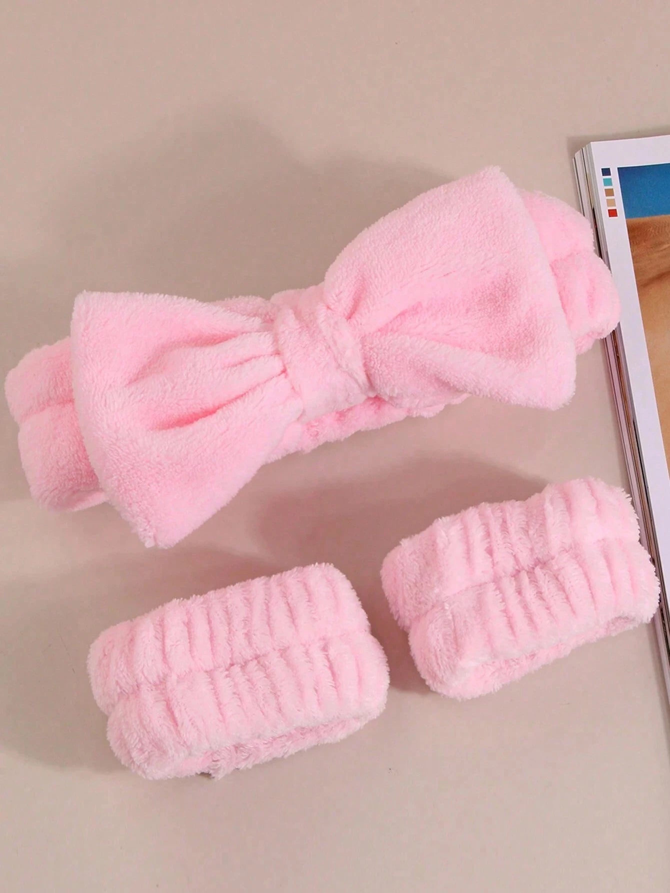 1 Face Wash Headband/2 Face Wash Wristbands/3 Sets Of Spa Headbands, Makeup Headbands, Face Wash Headbands, Skin Care Headbands, Bows, Bubbles, Spa Headbands, Wristbands, Sets Of Hair Accessories For