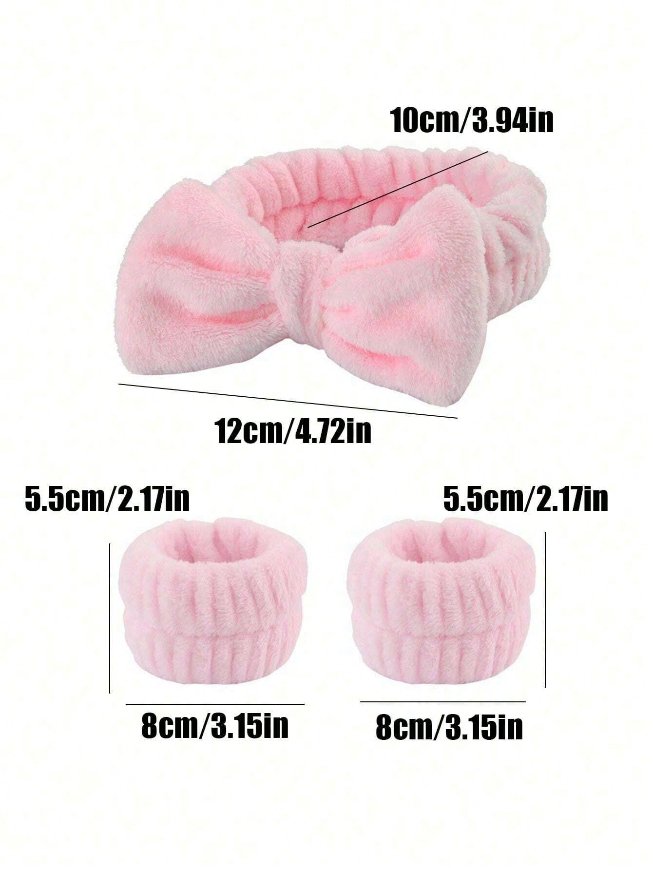 1 Face Wash Headband/2 Face Wash Wristbands/3 Sets Of Spa Headbands, Makeup Headbands, Face Wash Headbands, Skin Care Headbands, Bows, Bubbles, Spa Headbands, Wristbands, Sets Of Hair Accessories For