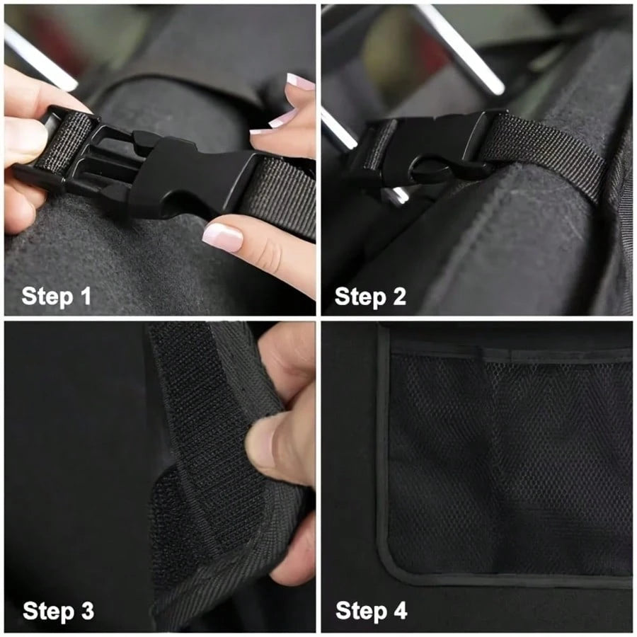1 Home Storage Bag, Multifunctional Hanging Car Rear Seat Storage Bag, Foldable Oxford Cloth Car Trunk Storage Solution, Perfect For Organizing Clutter And Maximizing Space Utilization