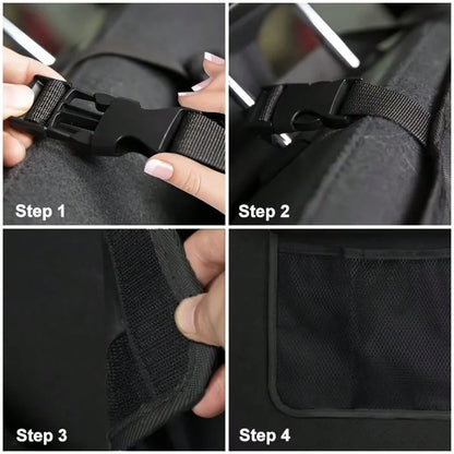 1 Home Storage Bag, Multifunctional Hanging Car Rear Seat Storage Bag, Foldable Oxford Cloth Car Trunk Storage Solution, Perfect For Organizing Clutter And Maximizing Space Utilization