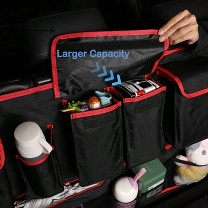 1 Home Storage Bag, Multifunctional Hanging Car Rear Seat Storage Bag, Foldable Oxford Cloth Car Trunk Storage Solution, Perfect For Organizing Clutter And Maximizing Space Utilization