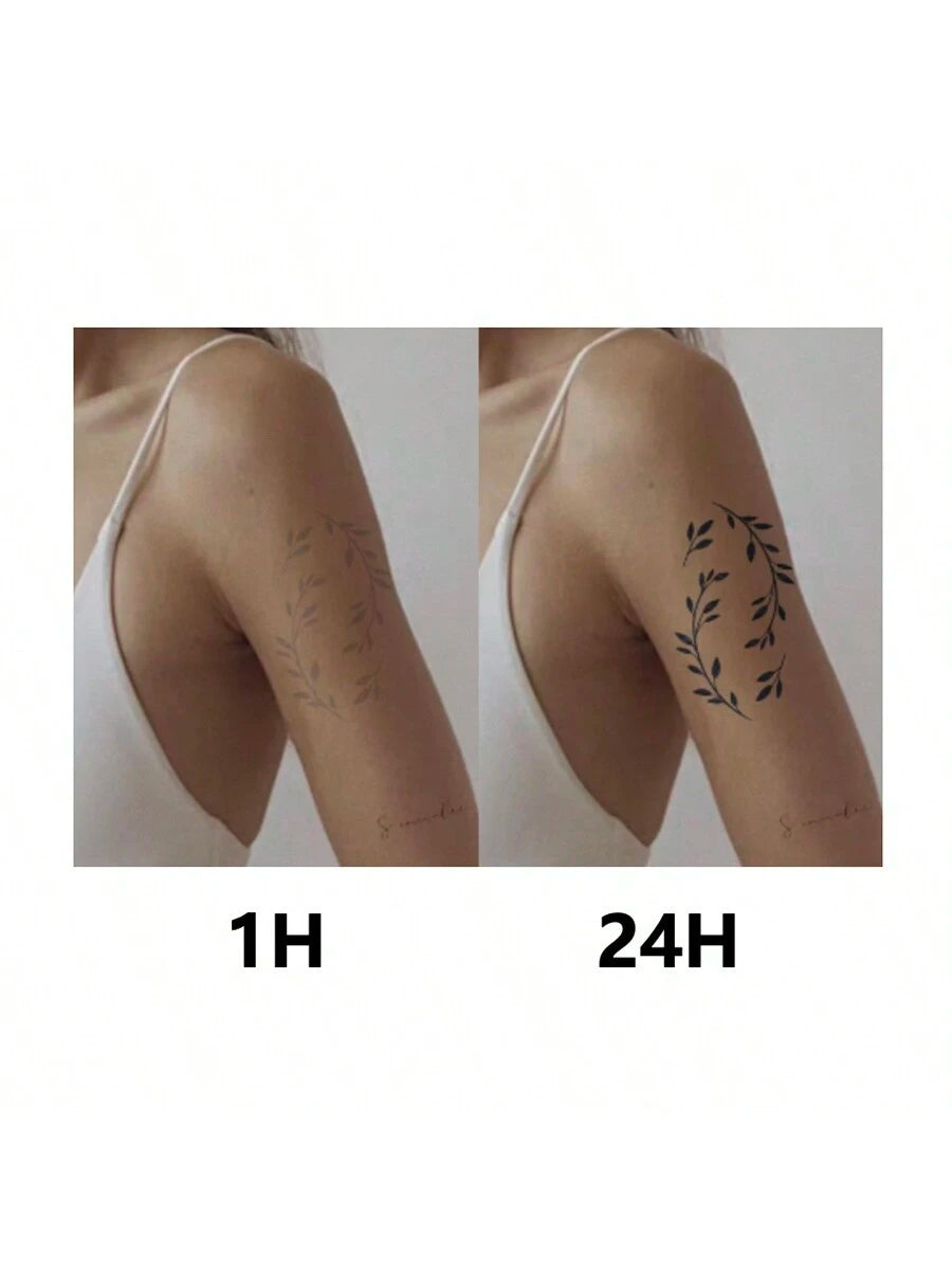 1 Kit "Black Cat" New Technology Tattoo Sticker, Semi-Permanent, Kitten, Cute, Temporary Tattoo, Fake Tattoo, Waterproof & Long-Lasting Realistic Design, Plant-Based Formula, InkDance, Ink Dance, Gift