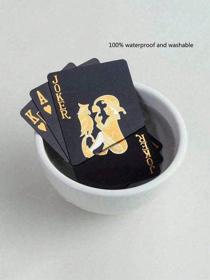 1 Pack Waterproof Plastic Playing Cards, Suitable For Christmas And Holiday Parties, Family Game Night, Party Favors And Gifts- Includes Trick Cards And Magic Performance Cards, Suitable For Adults