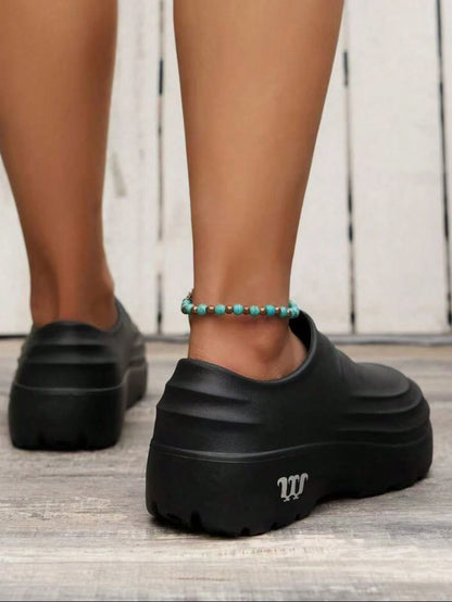 1 Pair Women Non-Slip Waterproof Oil-Resistant Kitchen/Food Service/Hotel Backroom/Food Factory Work Shoes, Soft Sole