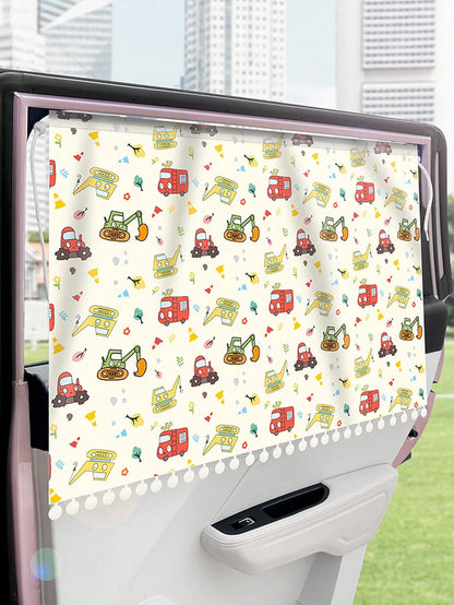 1 Pc Car Sunshade Curtain, Car Privacy Window Curtain, Sunshade With Suction Cups For Car Sun Protection