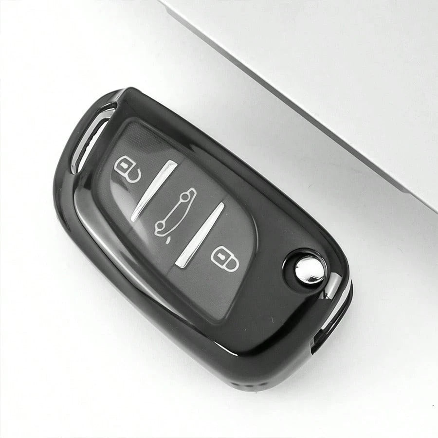 1 Pc New TPU Car Flip Key Case Cover Shell Fob For C1 For C2 For C3 For C4 For C5 For Peugeot For 308 For 408 For 807 For DS For DS3 For DS4 For DS5 For DS6 Anti Fall And Dust-Proof Keybag