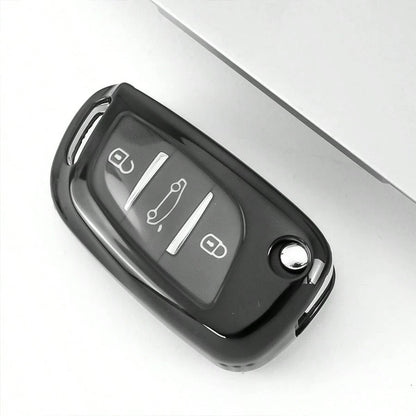 1 Pc New TPU Car Flip Key Case Cover Shell Fob For C1 For C2 For C3 For C4 For C5 For Peugeot For 308 For 408 For 807 For DS For DS3 For DS4 For DS5 For DS6 Anti Fall And Dust-Proof Keybag