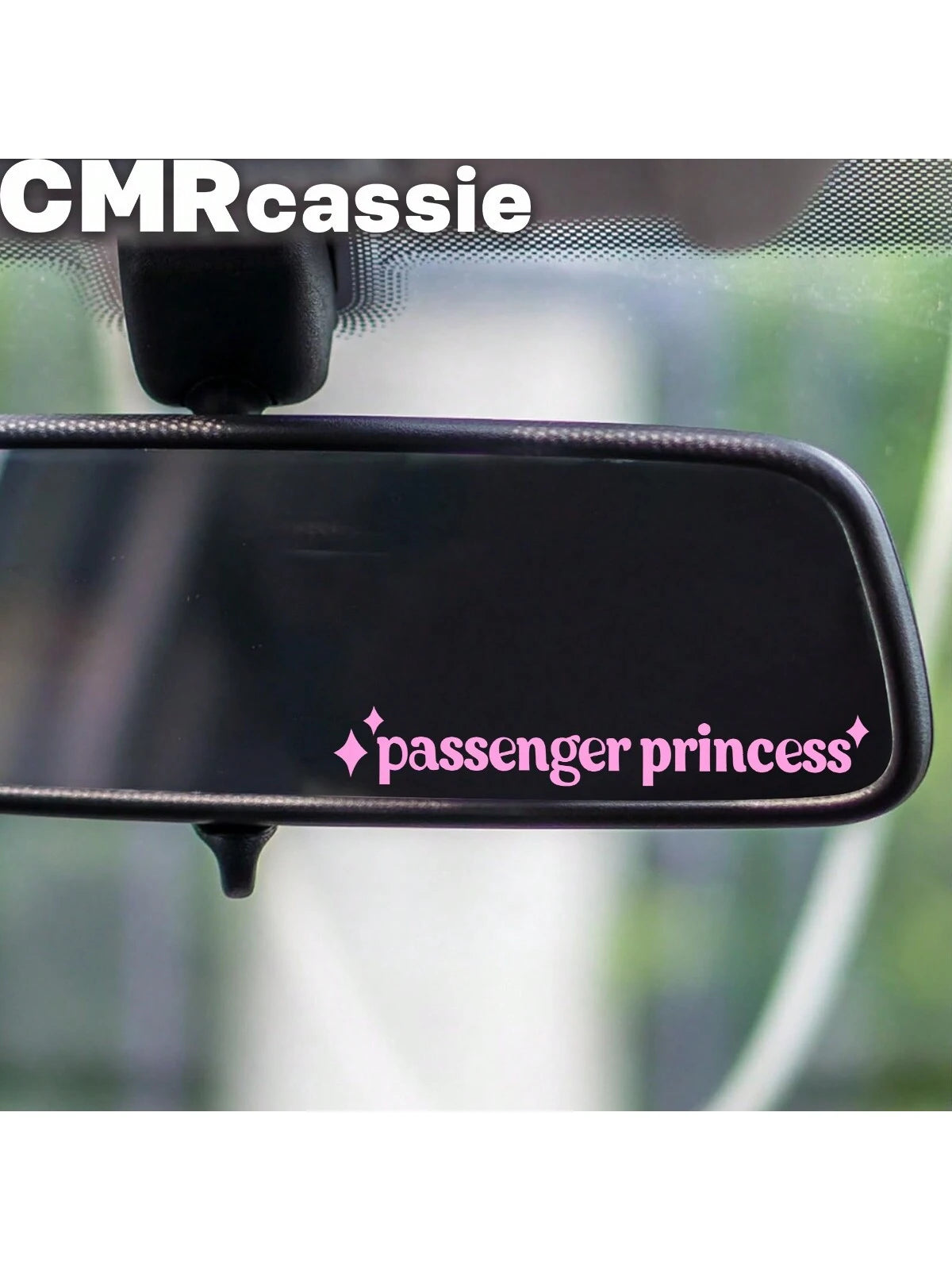 1 Pc Passenger Princess Car Mirror Sticker, Mirror Car Sticker, Rearview Mirror Sticker, Girlfriend Truck Sticker, Vehicle Accessories, Passenger Princess Funny