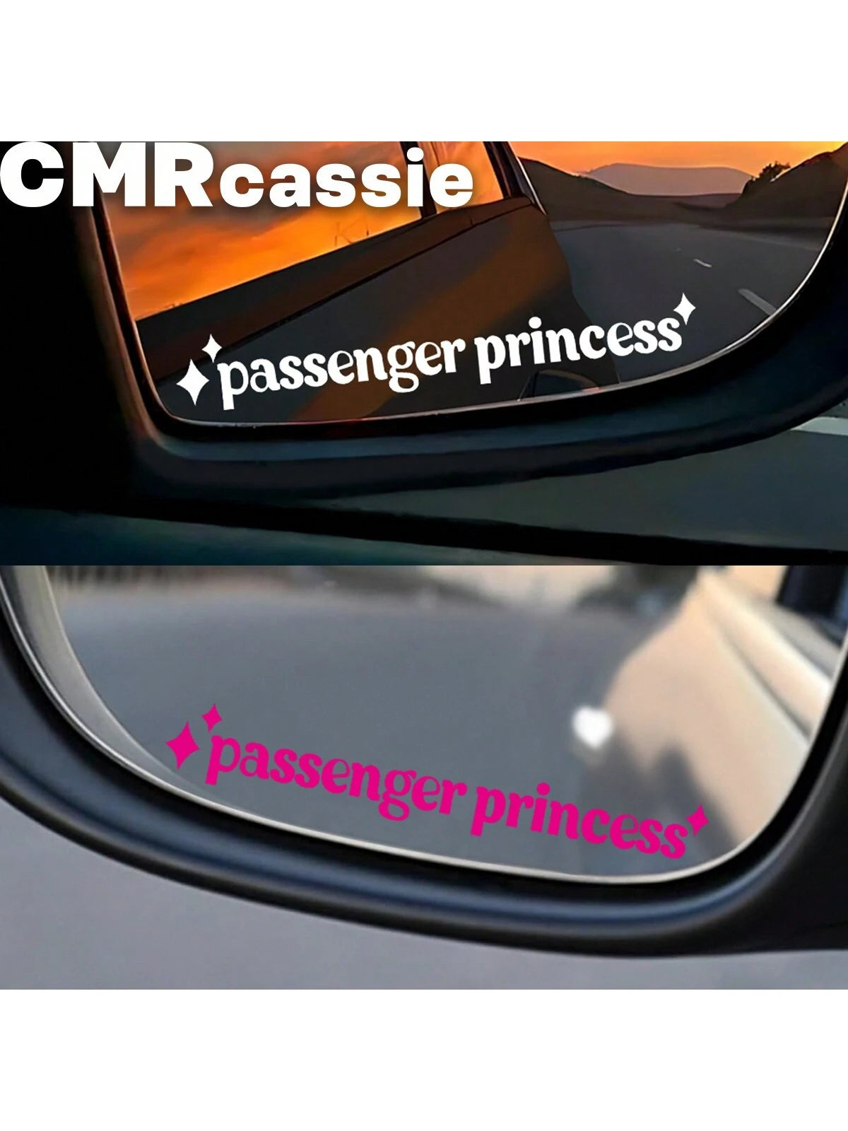 1 Pc Passenger Princess Car Mirror Sticker, Mirror Car Sticker, Rearview Mirror Sticker, Girlfriend Truck Sticker, Vehicle Accessories, Passenger Princess Funny