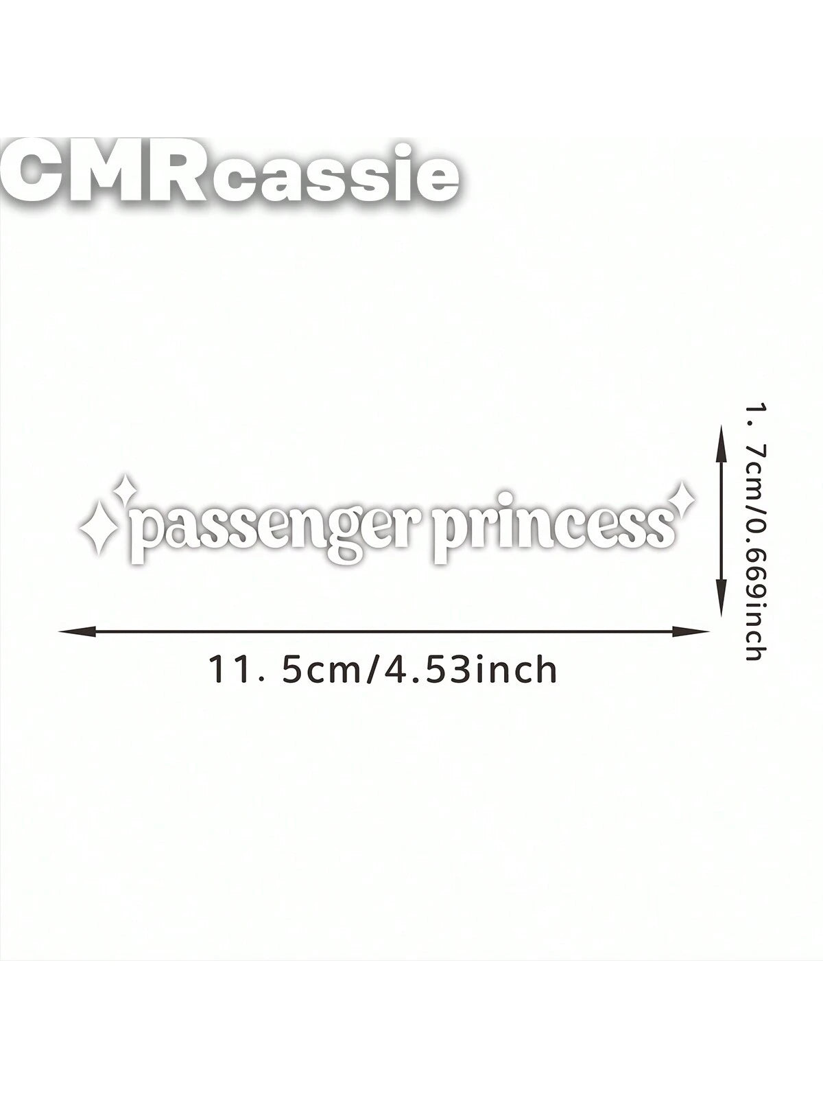 1 Pc Passenger Princess Car Mirror Sticker, Mirror Car Sticker, Rearview Mirror Sticker, Girlfriend Truck Sticker, Vehicle Accessories, Passenger Princess Funny