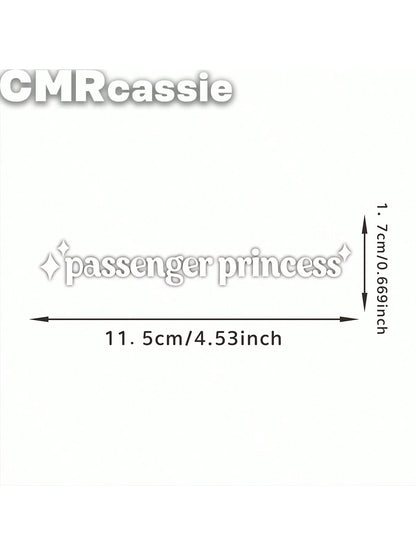 1 Pc Passenger Princess Car Mirror Sticker, Mirror Car Sticker, Rearview Mirror Sticker, Girlfriend Truck Sticker, Vehicle Accessories, Passenger Princess Funny