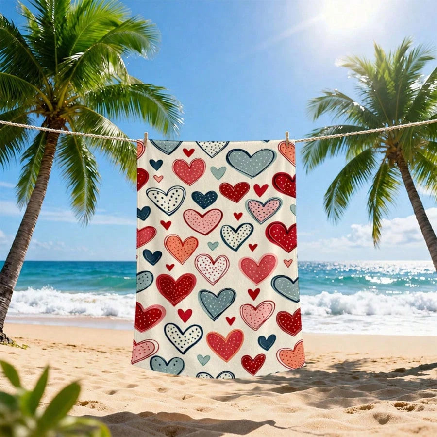 1 PC Printed Microfiber Beach Towel, Swim Towel, Soft Portable Lightweight Towel For Beach, Swimming Pool, Travel, Camping