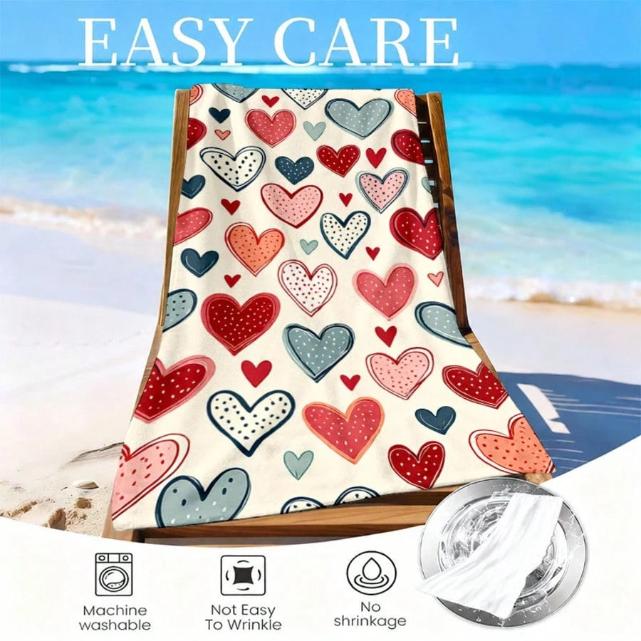 1 PC Printed Microfiber Beach Towel, Swim Towel, Soft Portable Lightweight Towel For Beach, Swimming Pool, Travel, Camping