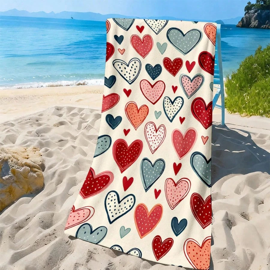 1 PC Printed Microfiber Beach Towel, Swim Towel, Soft Portable Lightweight Towel For Beach, Swimming Pool, Travel, Camping