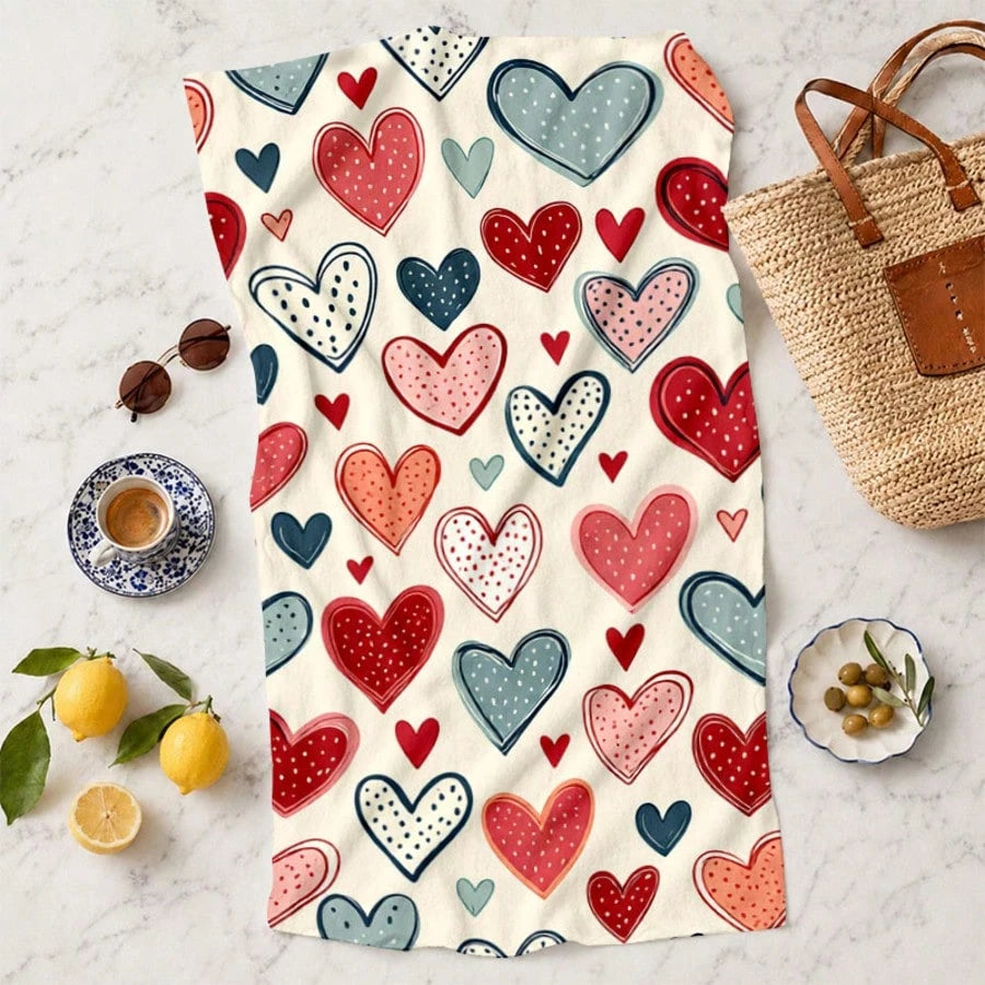 1 PC Printed Microfiber Beach Towel, Swim Towel, Soft Portable Lightweight Towel For Beach, Swimming Pool, Travel, Camping