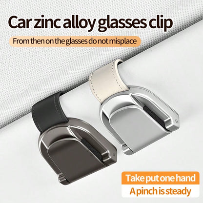 1-Piece Set Multi Functional Car Zinc Alloy Glasses Clip Car Glasses Frame Alloy Car Interior Sunshade Storage Box Car Fashion Glasses Clip Clip