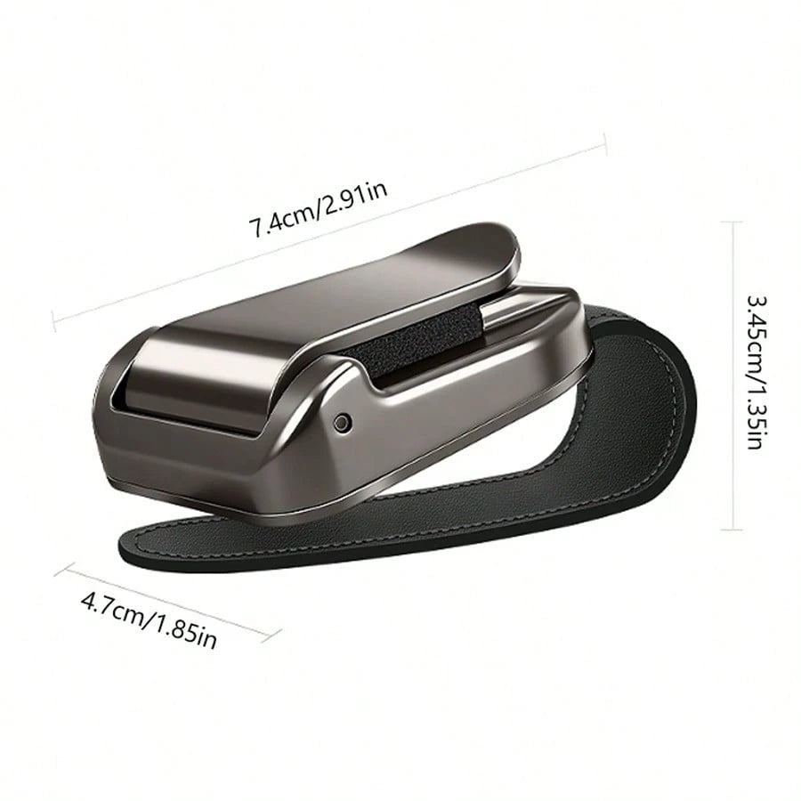 1-Piece Set Multi Functional Car Zinc Alloy Glasses Clip Car Glasses Frame Alloy Car Interior Sunshade Storage Box Car Fashion Glasses Clip Clip