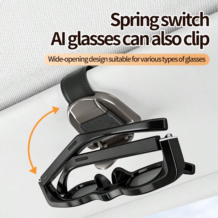 1-Piece Set Multi Functional Car Zinc Alloy Glasses Clip Car Glasses Frame Alloy Car Interior Sunshade Storage Box Car Fashion Glasses Clip Clip