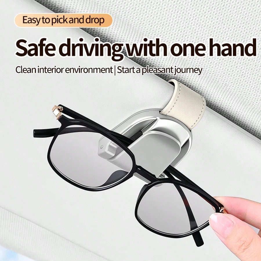 1-Piece Set Multi Functional Car Zinc Alloy Glasses Clip Car Glasses Frame Alloy Car Interior Sunshade Storage Box Car Fashion Glasses Clip Clip