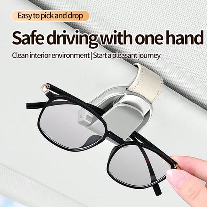 1-Piece Set Multi Functional Car Zinc Alloy Glasses Clip Car Glasses Frame Alloy Car Interior Sunshade Storage Box Car Fashion Glasses Clip Clip