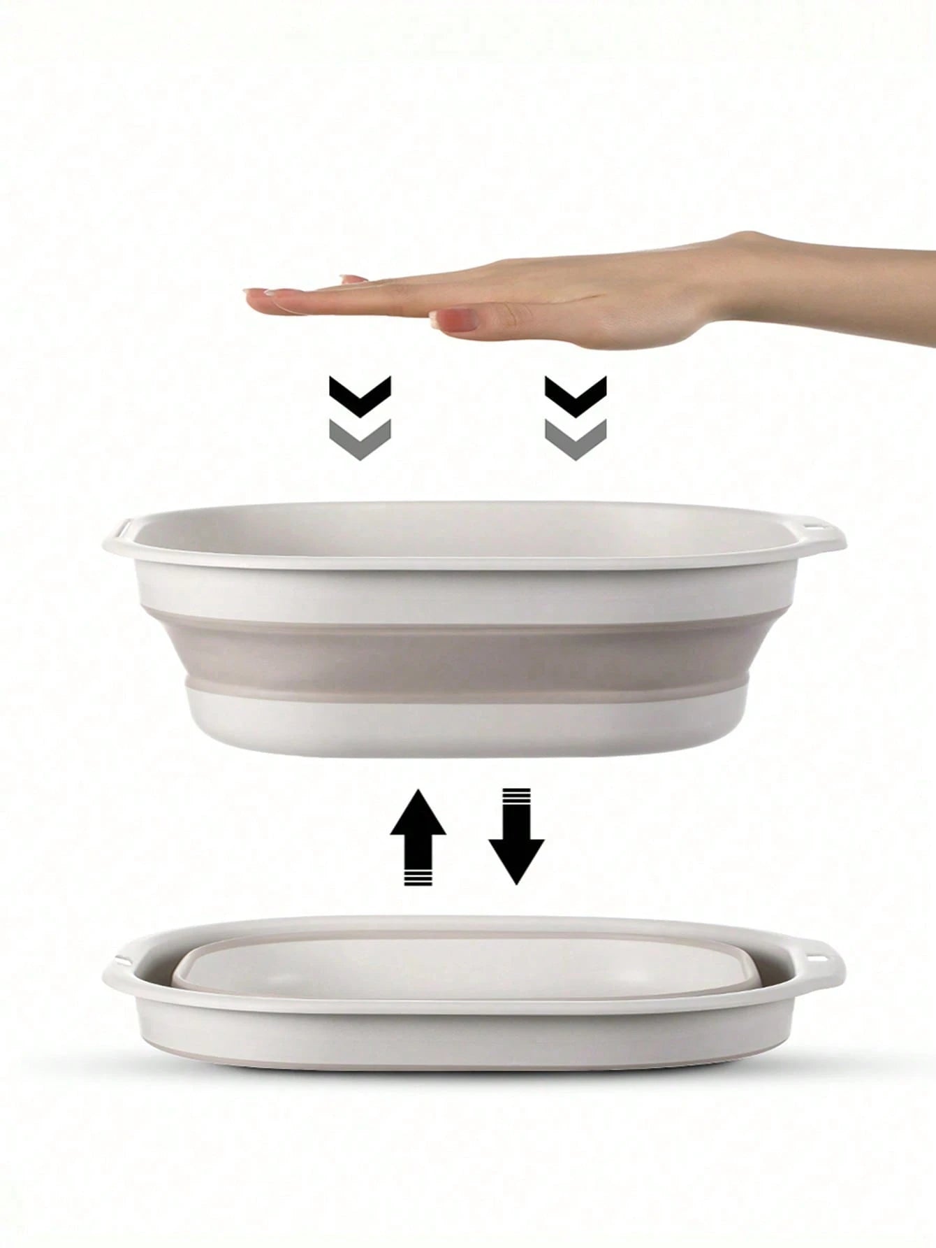 1 Set Foldable Basin, Wash Basin, Vegetable Basin, Foot Basin, Easy To Clean, Lightweight And Retractable, Suitable For Home, Dorm And Outdoor Camping Travel, Can Be Used As Camping Sink And Household