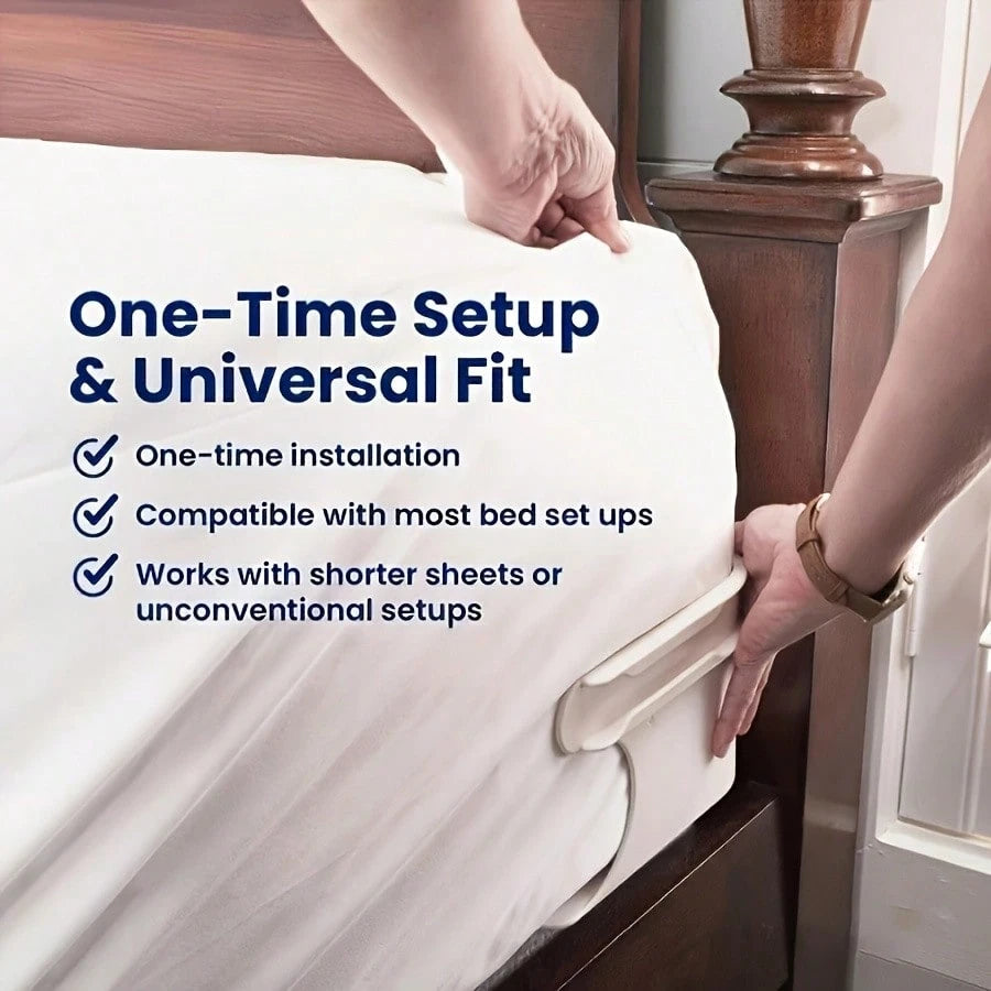 1 Set Of 4 Invisible Bed Sheet Holders, Seamless Fasteners, Equipped With Durable Polypropylene Clips, White, Secure Fit To Prevent Shifting And Sliding, Suitable For All Bed Sizes, Including Extra Gr