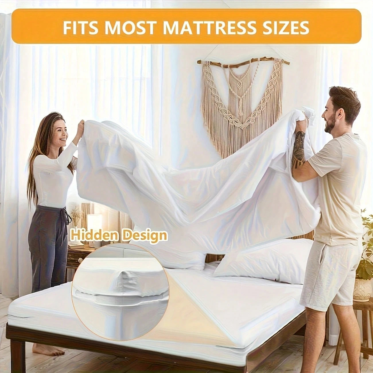 1 Set Of 4 Invisible Bed Sheet Holders, Seamless Fasteners, Equipped With Durable Polypropylene Clips, White, Secure Fit To Prevent Shifting And Sliding, Suitable For All Bed Sizes, Including Extra Gr