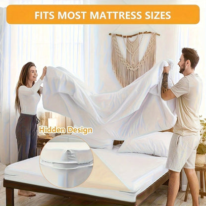 1 Set Of 4 Invisible Bed Sheet Holders, Seamless Fasteners, Equipped With Durable Polypropylene Clips, White, Secure Fit To Prevent Shifting And Sliding, Suitable For All Bed Sizes, Including Extra Gr