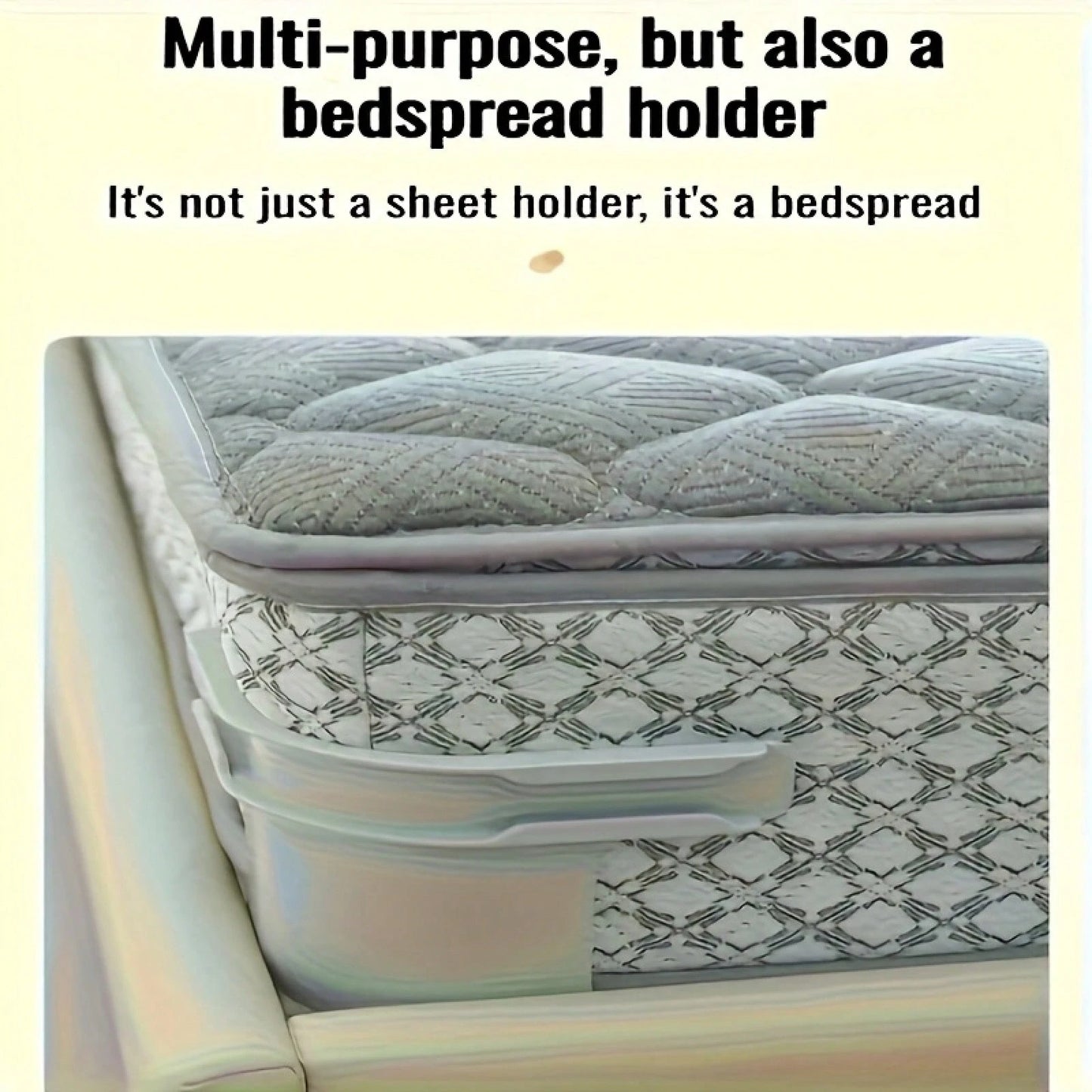 1 Set Of 4 Invisible Bed Sheet Holders, Seamless Fasteners, Equipped With Durable Polypropylene Clips, White, Secure Fit To Prevent Shifting And Sliding, Suitable For All Bed Sizes, Including Extra Gr