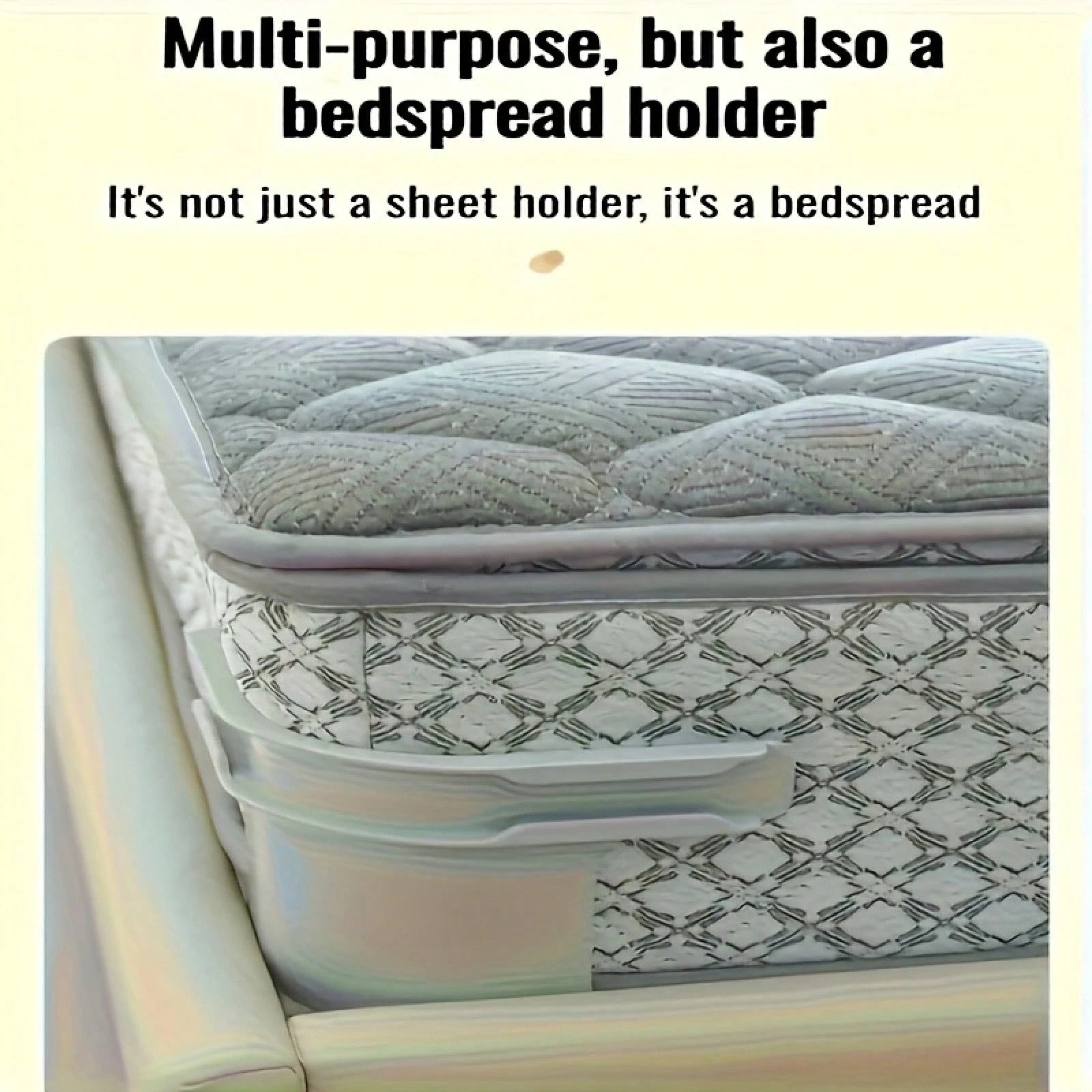 1 Set Of 4 Invisible Bed Sheet Holders, Seamless Fasteners, Equipped With Durable Polypropylene Clips, White, Secure Fit To Prevent Shifting And Sliding, Suitable For All Bed Sizes, Including Extra Gr