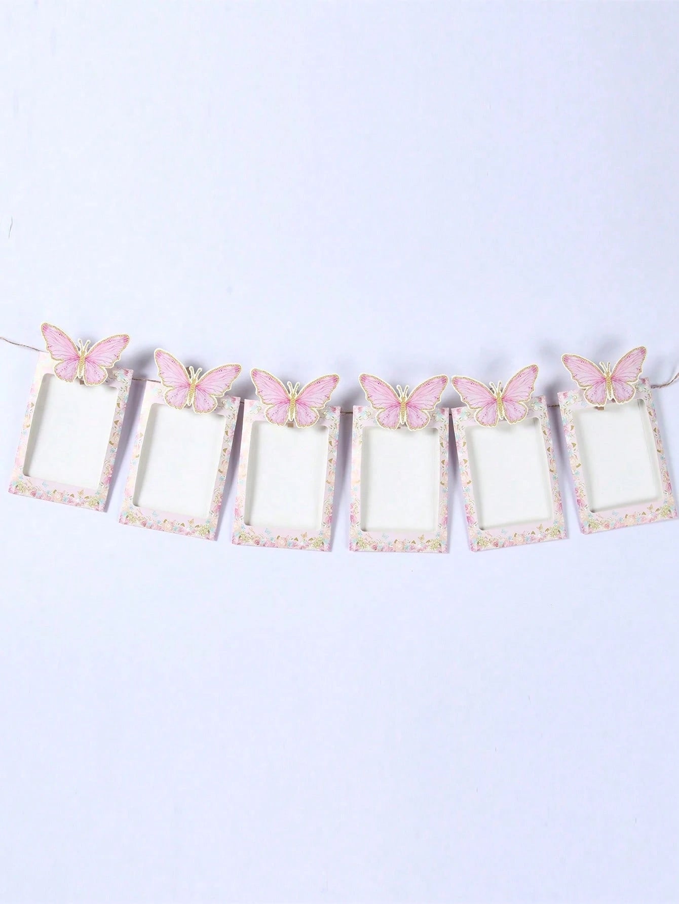 1 Set Pink Butterfly Theme 1st Birthday Party Photo Props Banner, Suitable For Baby Girl 1st Birthday Party Decoration, Baby Shower, Gender Reveal Party, Wedding Decoration, DIY Nursery Decoration, Bu