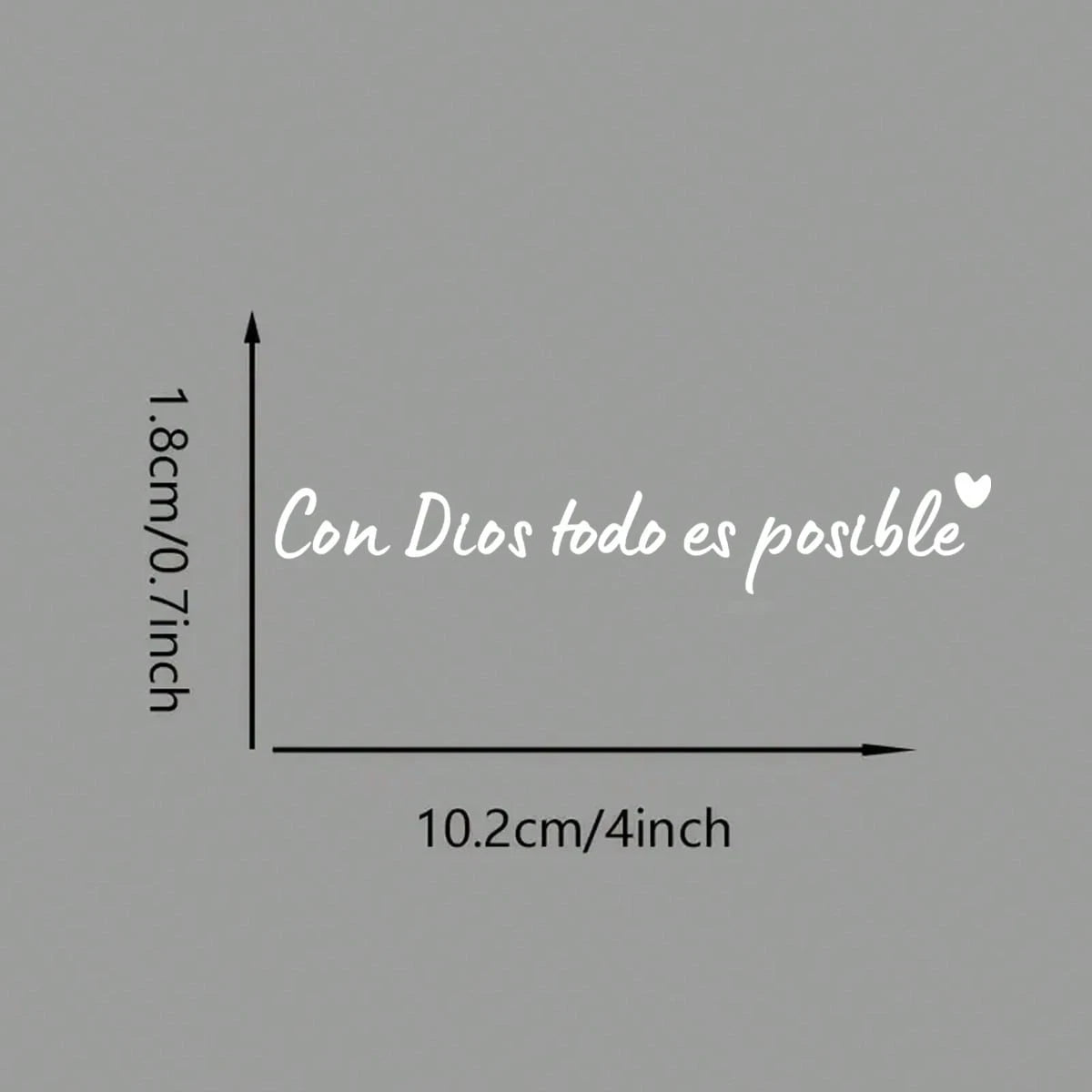1 Spanish Car Rearview Mirror Sticker With "Con Dios Todo Es Posible" Mirror Decal, Waterproof Christian Car Accessory, Suitable For Car Rearview Mirrors, Water Cups, Mirrors And Laptop Stickers