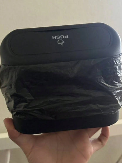 1 Trash Can And 4 Rolls Of Garbage Bags (15 Per Roll, 60 Garbage Bags In Total), Two Colors, Super Cute And Super Practical Car Trash Can And Garbage Bag