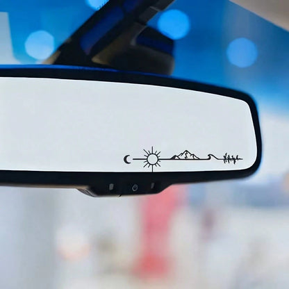1 Wild Arrow Decal Suitable For Vehicles, Car Rearview Mirrors, Laptops, And Trucks- A Sturdy Outdoor Sticker Featuring Mountain And Sun Patterns