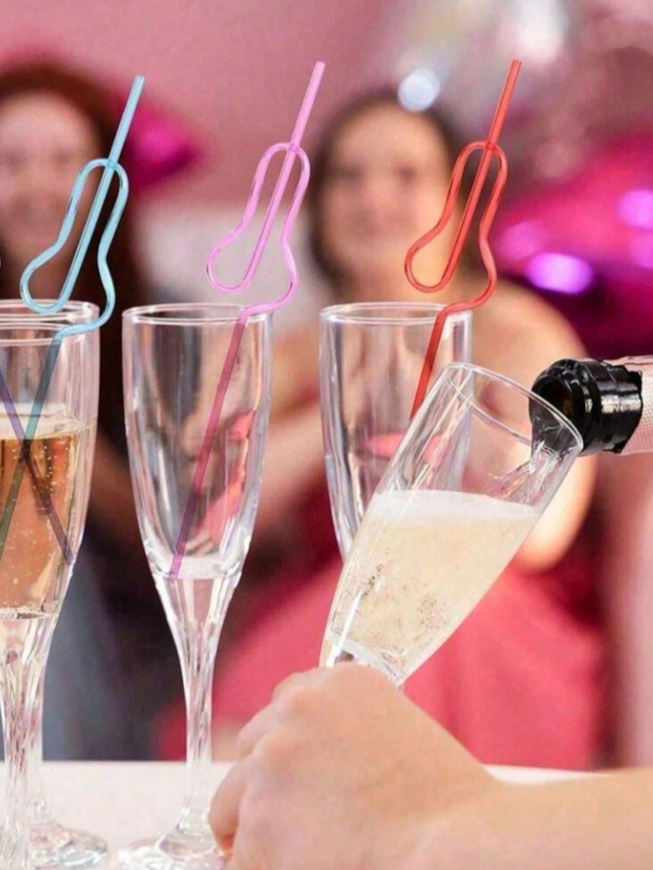 10/20 Fun Color Party Straws, Single Party Decorative Straws, Gourd Shaped Plastic Straws, Sweet Wedding Party Straws, Ideal Bridal Gifts, Gourd Shaped Straws To Add Vitality To Bars, Nightclubs, KTVs