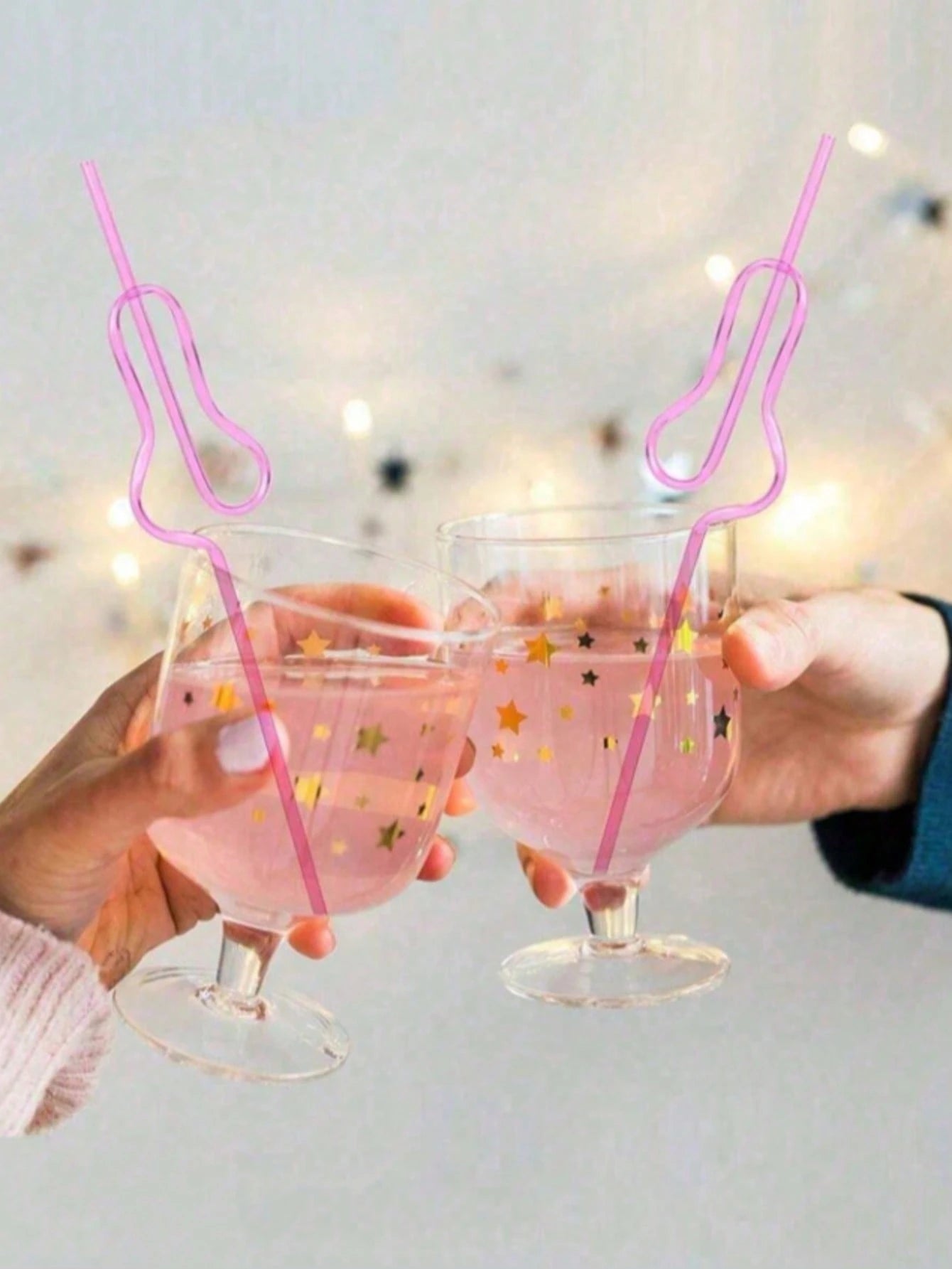 10/20 Fun Color Party Straws, Single Party Decorative Straws, Gourd Shaped Plastic Straws, Sweet Wedding Party Straws, Ideal Bridal Gifts, Gourd Shaped Straws To Add Vitality To Bars, Nightclubs, KTVs