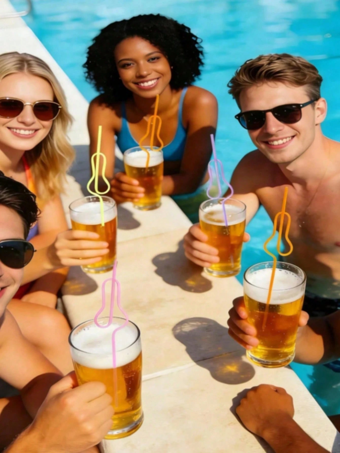 10/20 Fun Color Party Straws, Single Party Decorative Straws, Gourd Shaped Plastic Straws, Sweet Wedding Party Straws, Ideal Bridal Gifts, Gourd Shaped Straws To Add Vitality To Bars, Nightclubs, KTVs