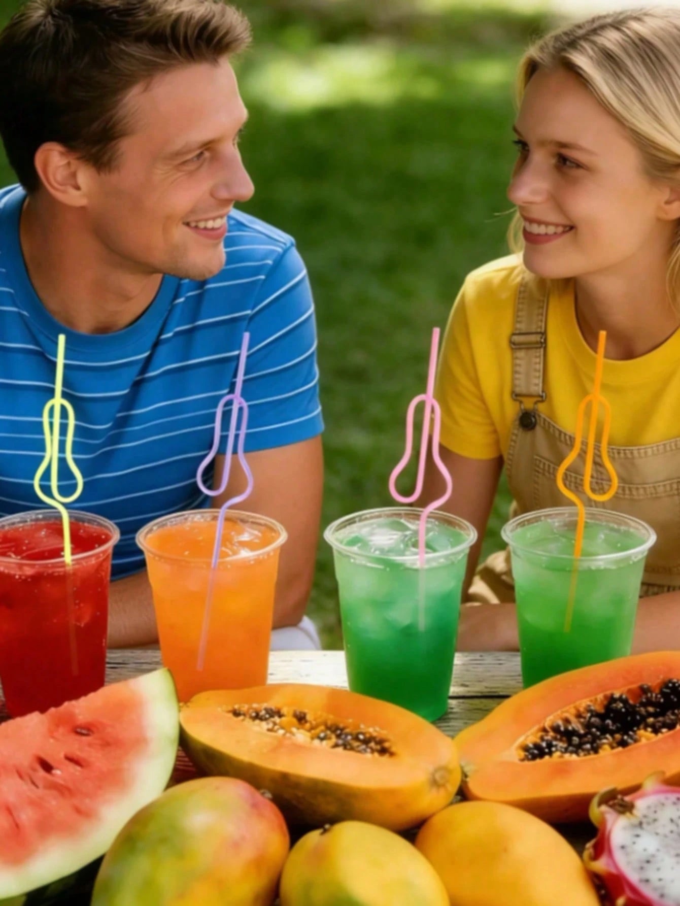 10/20 Fun Color Party Straws, Single Party Decorative Straws, Gourd Shaped Plastic Straws, Sweet Wedding Party Straws, Ideal Bridal Gifts, Gourd Shaped Straws To Add Vitality To Bars, Nightclubs, KTVs