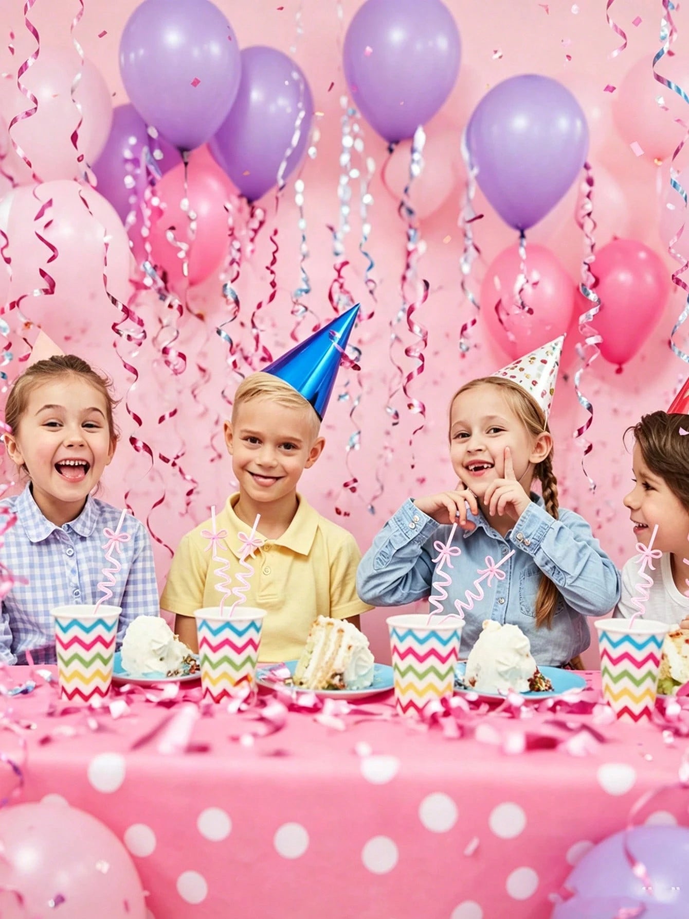 10/5/1pc-Bow Tie Straws, Pink Glitter Spiral Straws, Princess Theme Straws, Pink Princess Birthday Party Supplies, Reusable Straws, Suitable For Wedding Party, Birthday Party, Festival Party, Home Sup