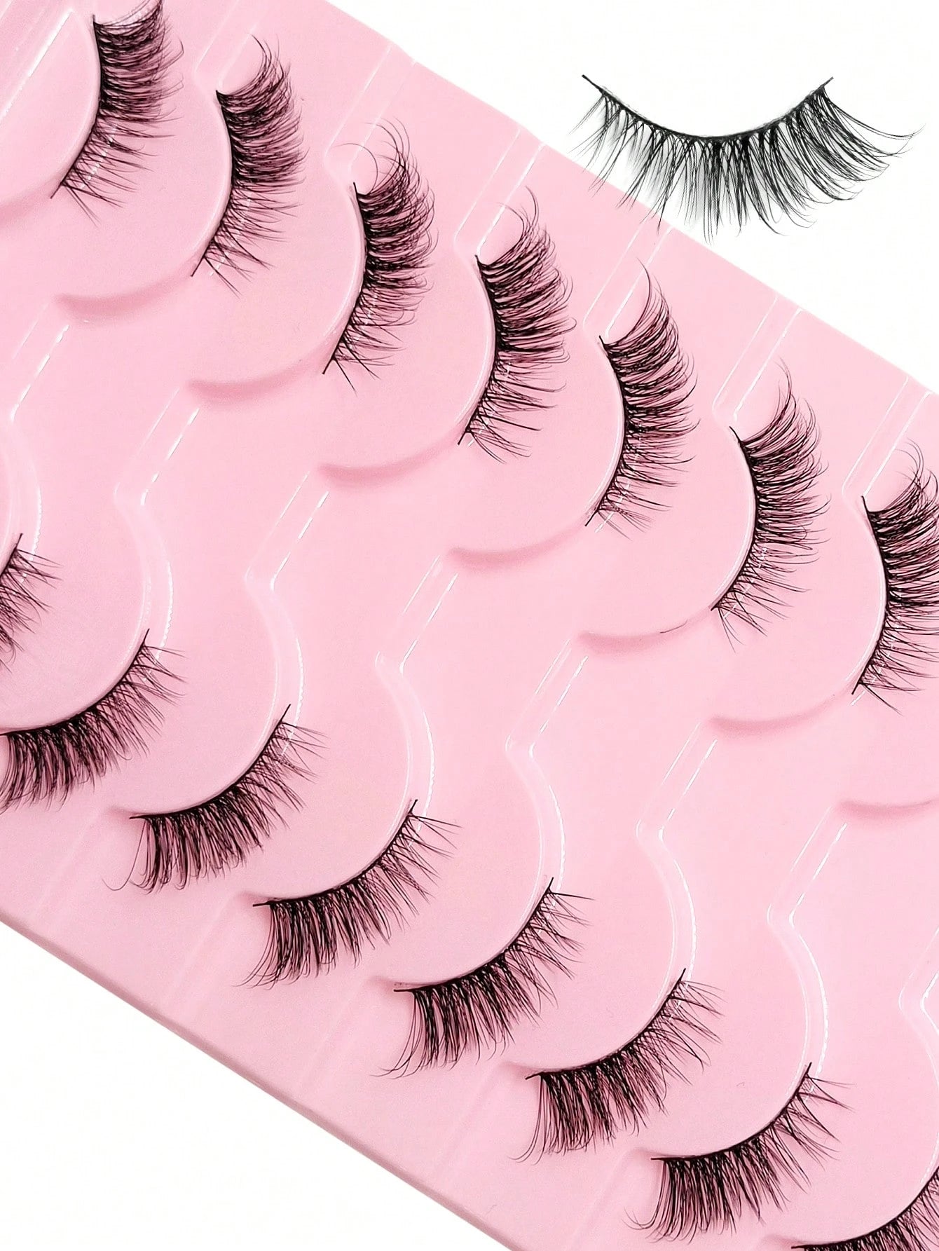 10 Pairs Half Corner Eyelashes Natural Look Cat Eye Faux Mink False Eyelashes, Fluffy Soft Long Half Lashes Suitable For Daily Use Strip Lashes, Lashes, Eyelashes, Fake Lashes