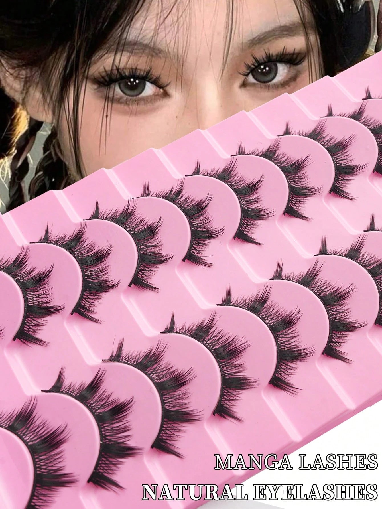10 Pairs Of Comic EyelashesTransparent Eyelashes NaturalCross-Sparse False EyelashesRole-Playing Makeup ToolsEssential Tools For Travel, Beauty, Makeup Tools, Charm And Elegance