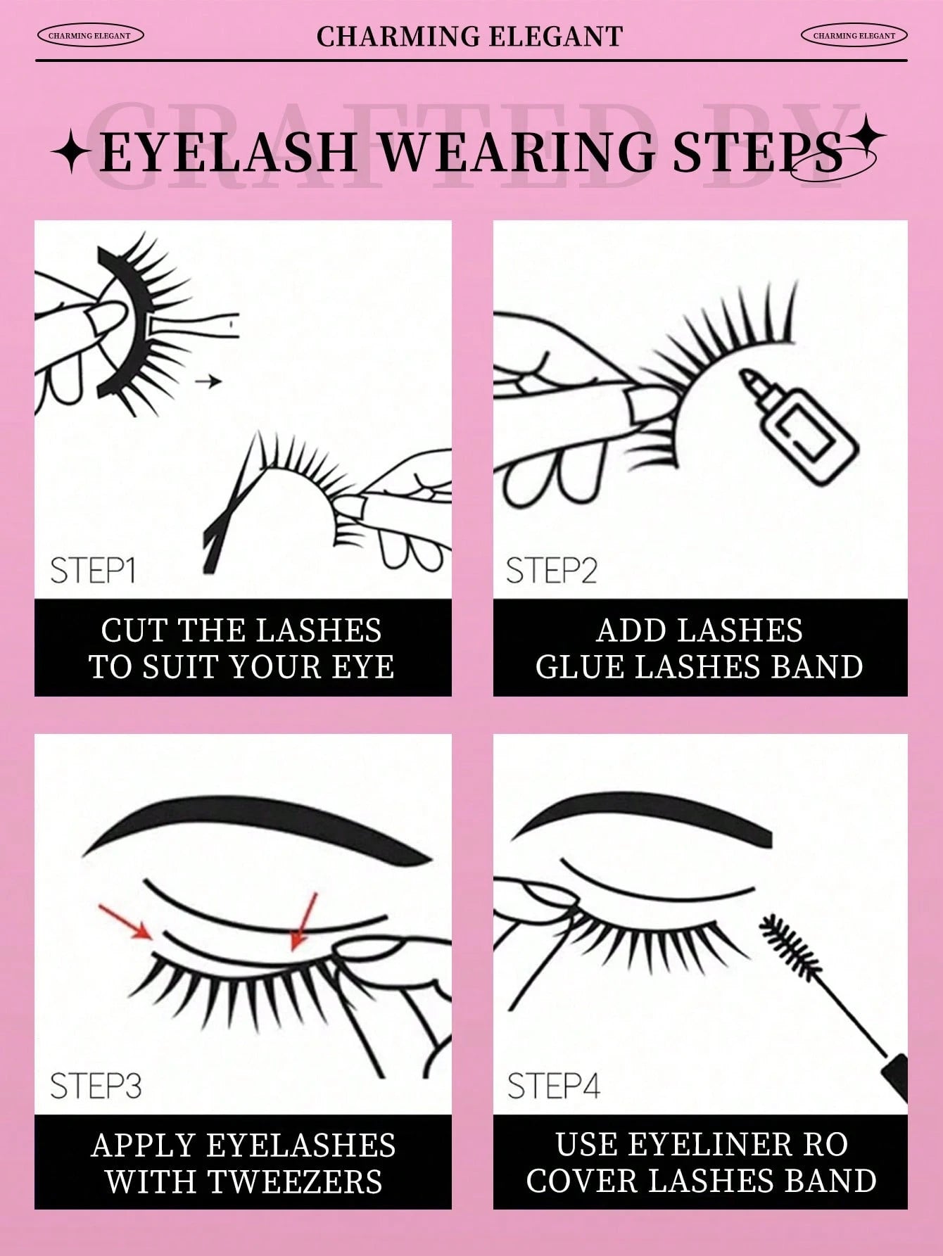 10 Pairs Of Comic EyelashesTransparent Eyelashes NaturalCross-Sparse False EyelashesRole-Playing Makeup ToolsEssential Tools For Travel, Beauty, Makeup Tools, Charm And Elegance