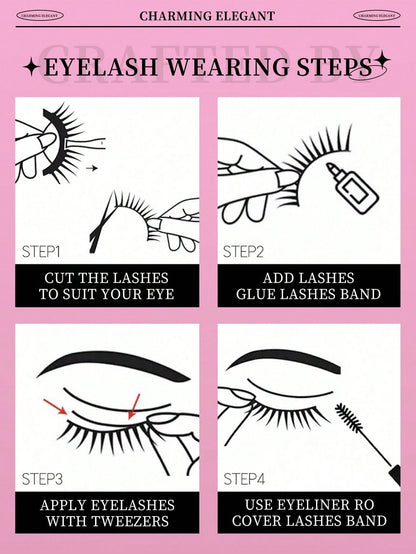 10 Pairs Of Comic EyelashesTransparent Eyelashes NaturalCross-Sparse False EyelashesRole-Playing Makeup ToolsEssential Tools For Travel, Beauty, Makeup Tools, Charm And Elegance