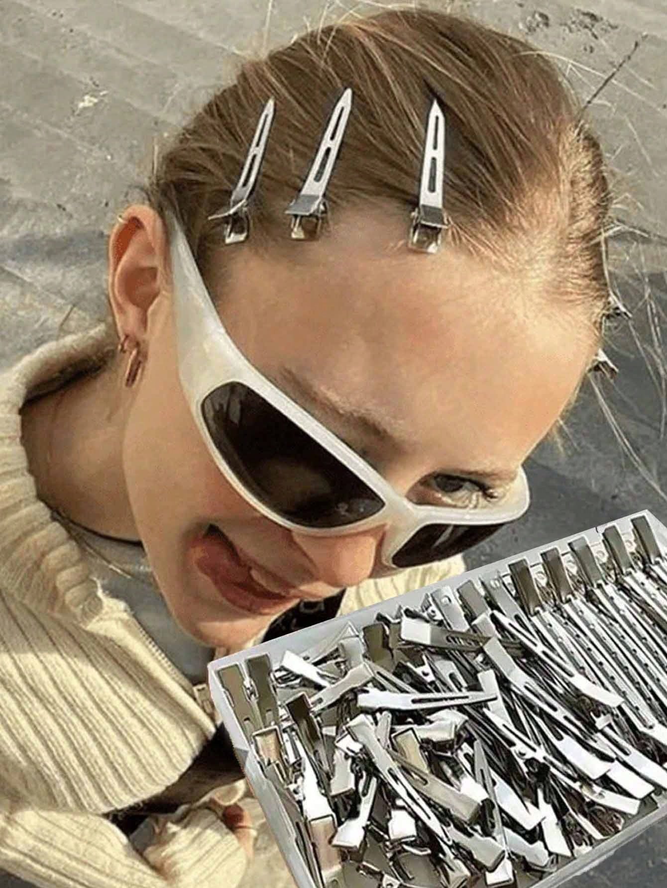100/50/30/1pc Professional Salon Hair Clips (Metal Curling Clips/Root Volumizing Clips)- Essential DIY Hairstyling Tool, Suitable For Back To School, Travel, Vacation And More