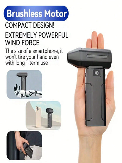 108,000RPM High-Power Cordless Air Duster, Personal Cooling Fan With 2600mAh Rechargeable Battery, 6-Speed Adjustable, Suitable For Keyboard, Computer, Car And Home Cleaning