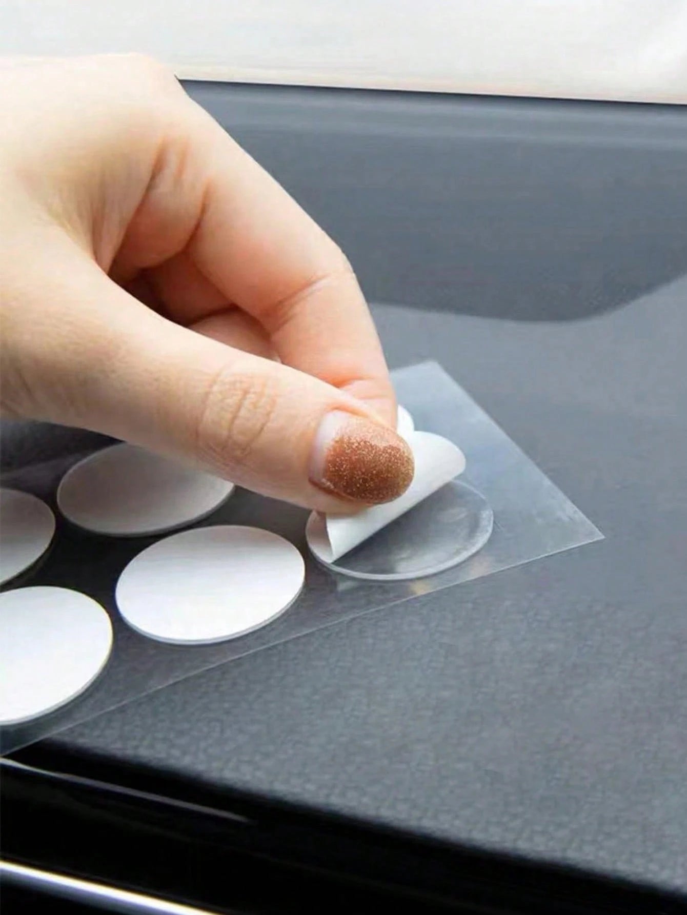 10pcs/20pcs/100pcs Transparent Adhesive Stickers, 3cm Diameter Double-Sided Removable Nano Tape, Suitable For Car, Wedding, Birthday Decoration, Reusable Hanging Stickers For Wall, Poster, Photo Frame