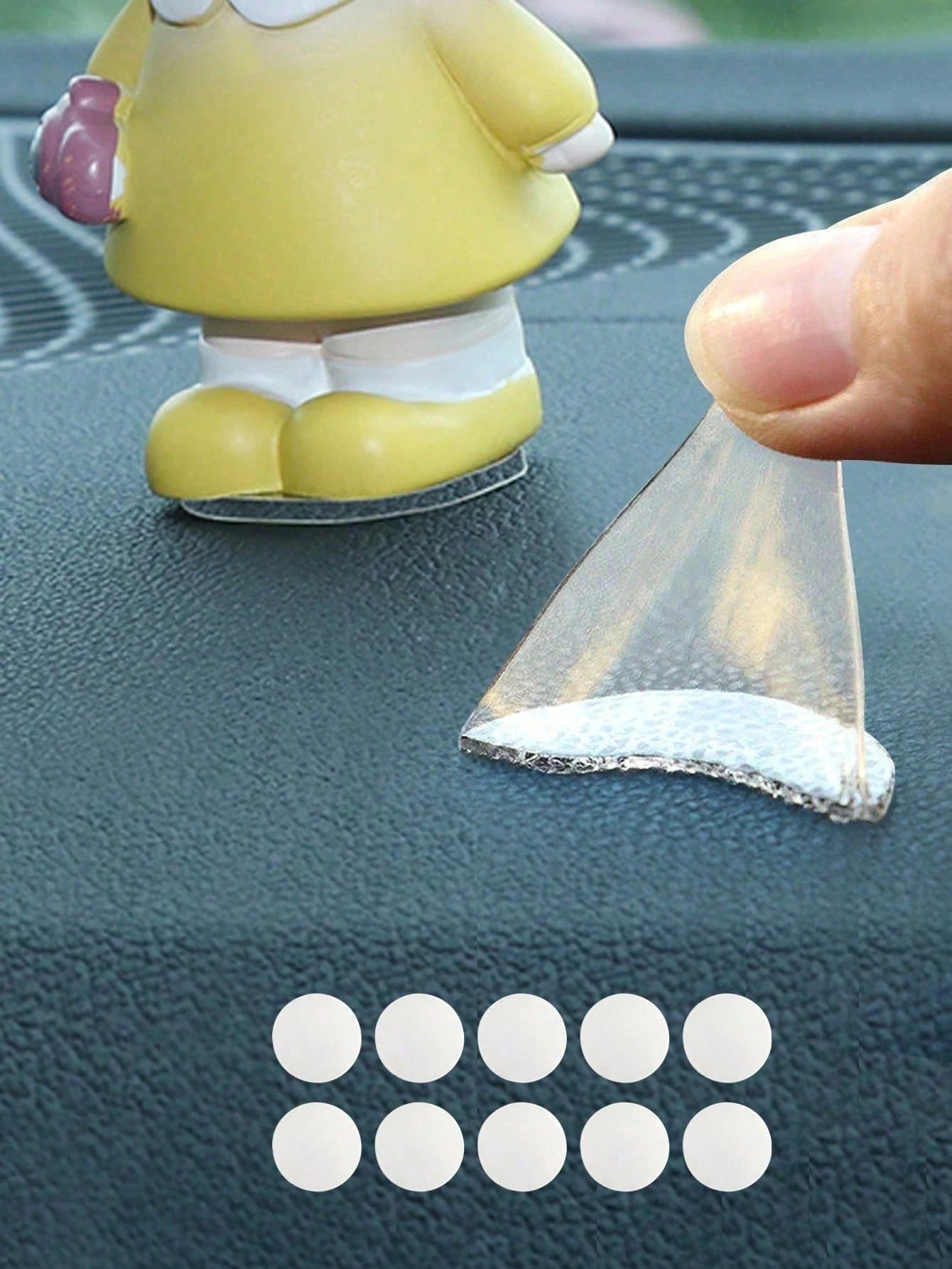 10pcs/20pcs/100pcs Transparent Adhesive Stickers, 3cm Diameter Double-Sided Removable Nano Tape, Suitable For Car, Wedding, Birthday Decoration, Reusable Hanging Stickers For Wall, Poster, Photo Frame
